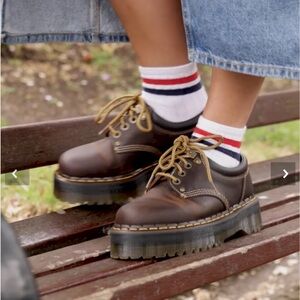 NEW Dr. AirWair Martens 8053 Crazy Horse Leather Loafers in Espresso Dark Brown